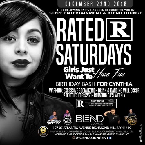 Dj Blingerz,Dj Dev NYC & Dj DieselNick - Rated-R Saturdays LIVE juggling @ Blend - 12.22.2018