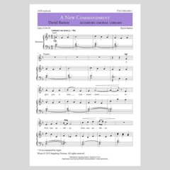 A New Commandment (David Barton) SATB Voices & Organ (or Piano)