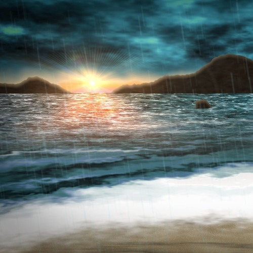 Rain Sounds For Sleeping + Ocean Waves (75 Minutes)