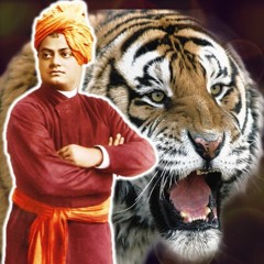 Swami Vivekananda Facing Ferocious Tiger