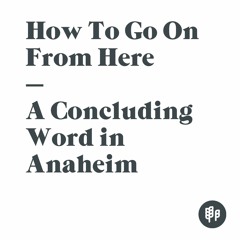"How To Go On From Here" — A Concluding Word in Anaheim (Ron Kangas)