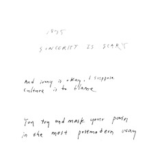 Sincerity is scary(The 1975)