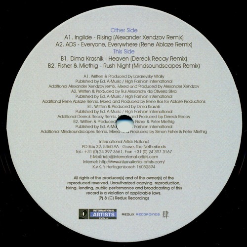 Inglide - Rising (Alexander Xendzov Remix) /cut from Tiesto - Club Life 095/