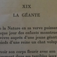 La Géante, Charles Baudelaire.