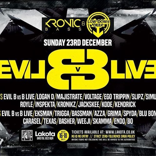 INSPEKTA & JACKSKEE WITH BO @ KRONIC BASS & LDD & EVIL B VS B LIVE 23/12/18