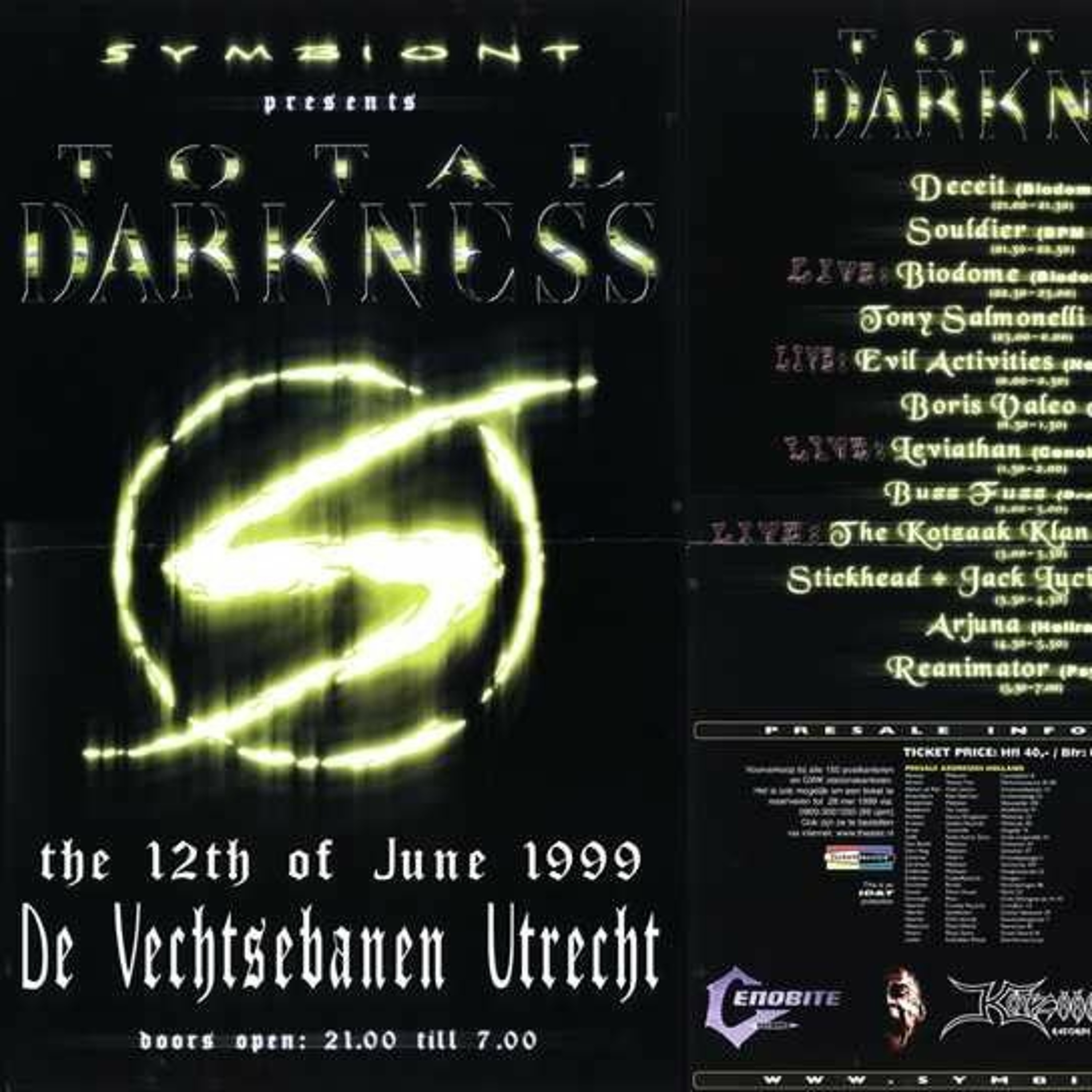 Don Demon & Stickhead (K.Klan) Live at Total Darkness 1999(Symbiont, Vechtsebanen, Utrecht) episode artwork