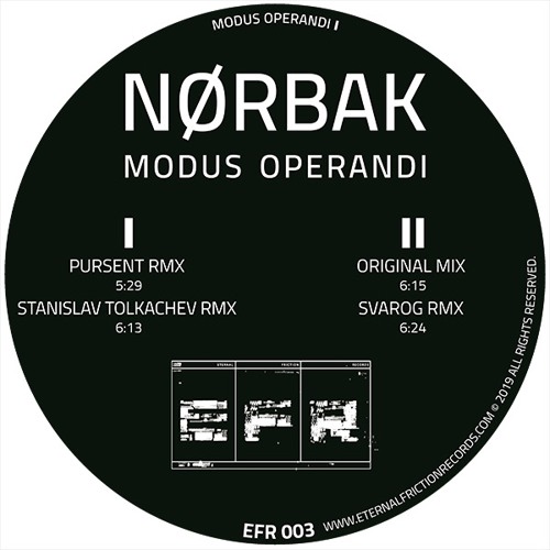 Nørbak - Modus Operandi Snippets - EFR003