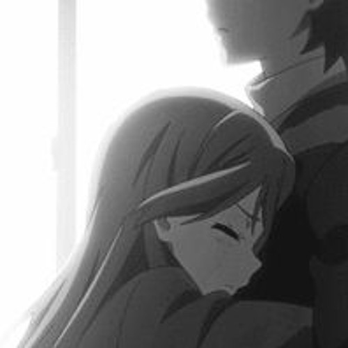 Anime girl hugging boy gif
