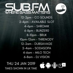 Session #3 on Sub.Fm Jan. 24, 2019
