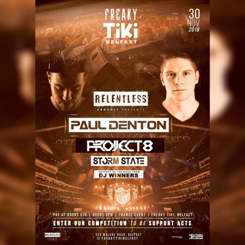 Jymn E.B. Live @ Relentless pres. Paul Denton & Project 8 - Freaky Tiki Belfast 30/11/18