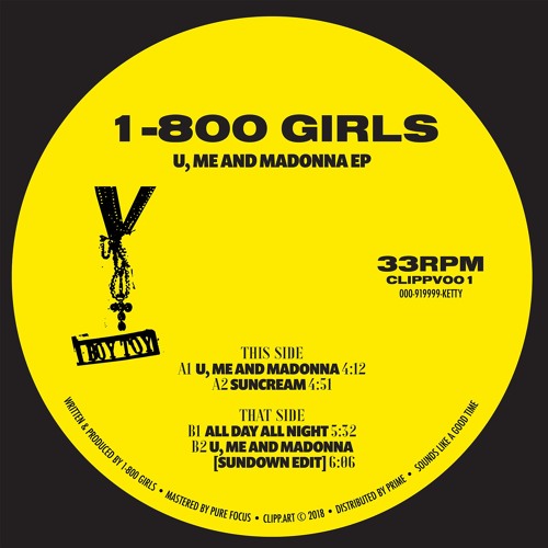 1-800 GIRLS - U, Me And Madonna EP [CLIPPV001]