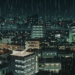 Rainy Town Blue