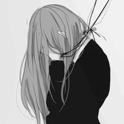 depressed anime girl cutting