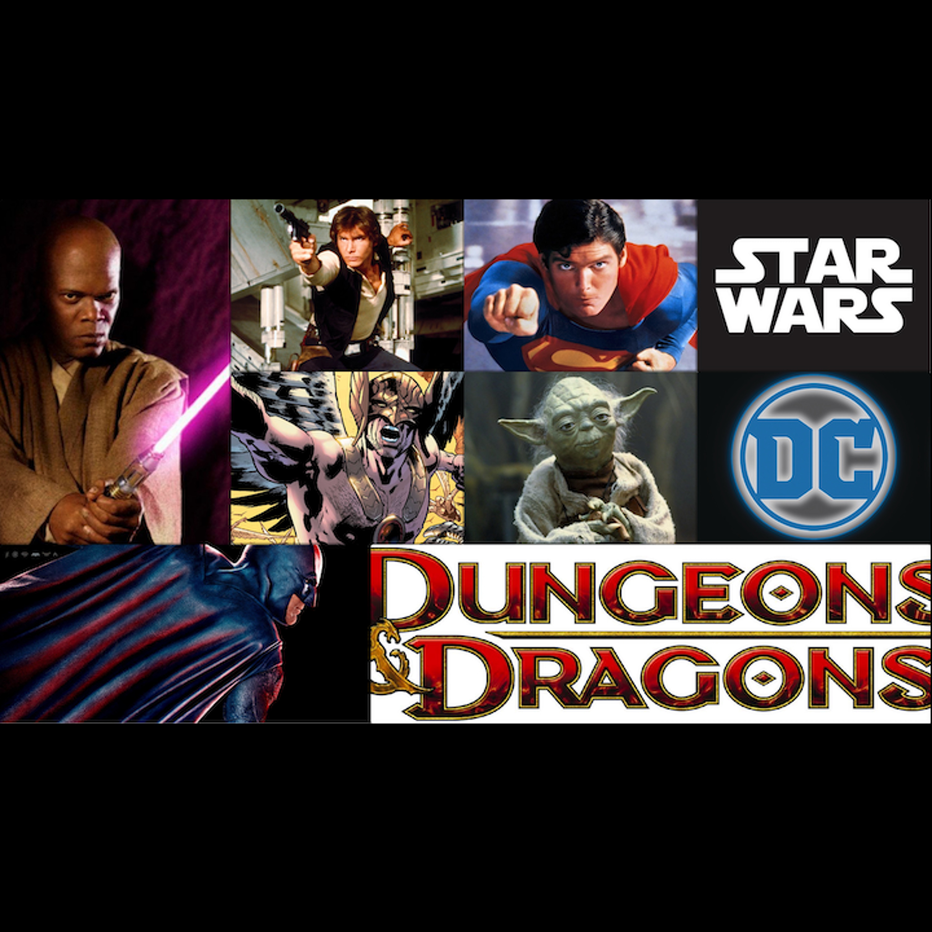 The BizzleCast 210: “Critical Crossover” PART 1: DC vs Star Wars in the D&D universe! Ft. Matty G episode artwork