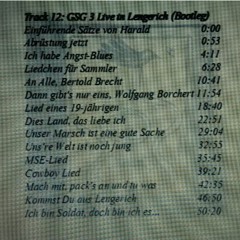 12. GSG 3 Live in Lengerich (Bootleg)