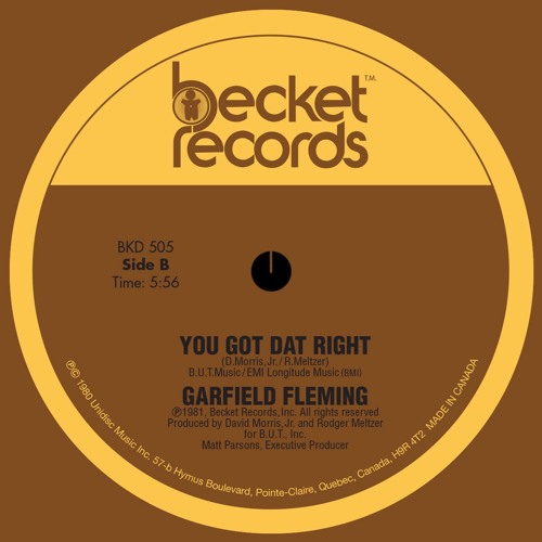 Garfield Fleming - You Got Dat Right