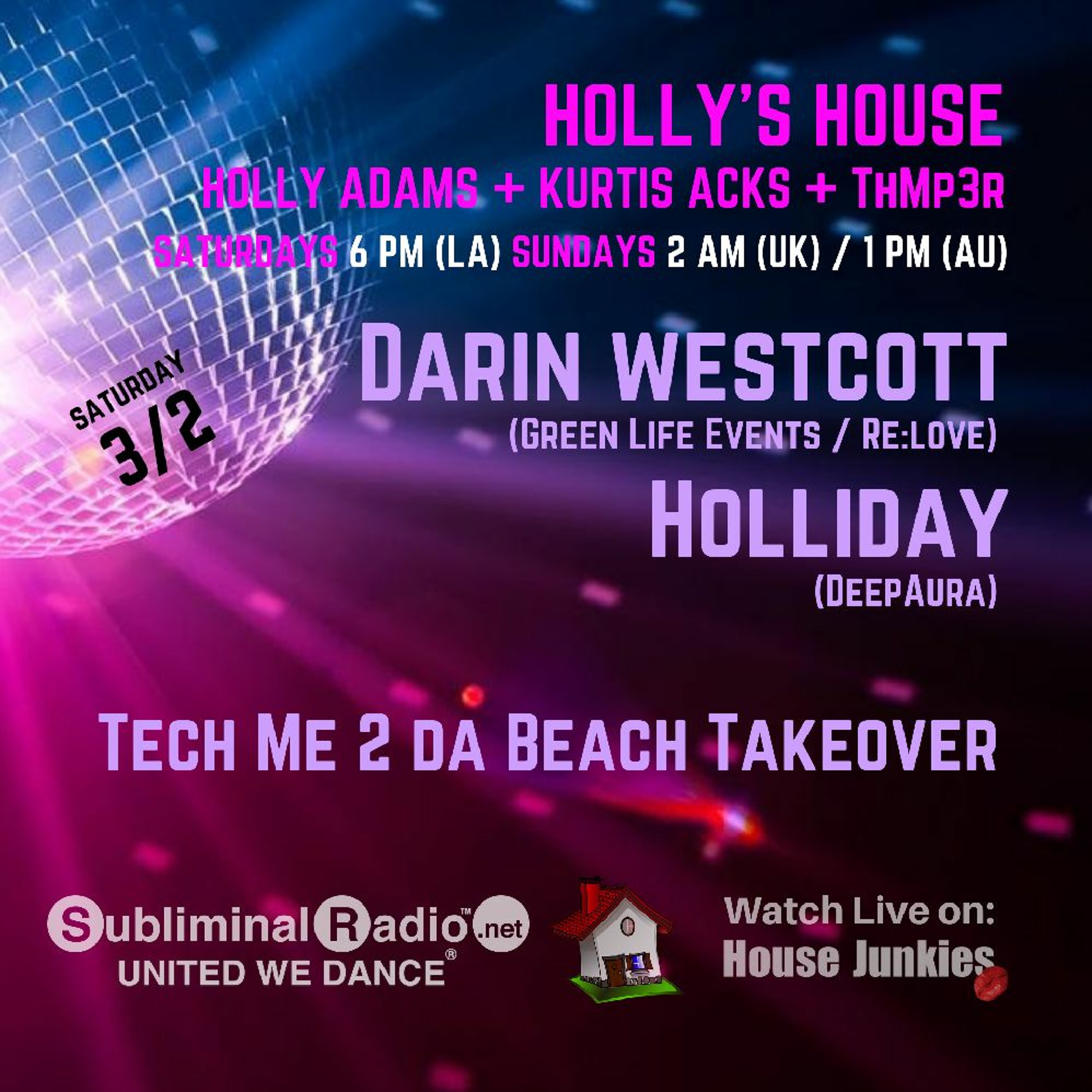 Chris Mindel B2B Matt Hill | Holly's House on Subliminal Radio | Show 063 episode artwork