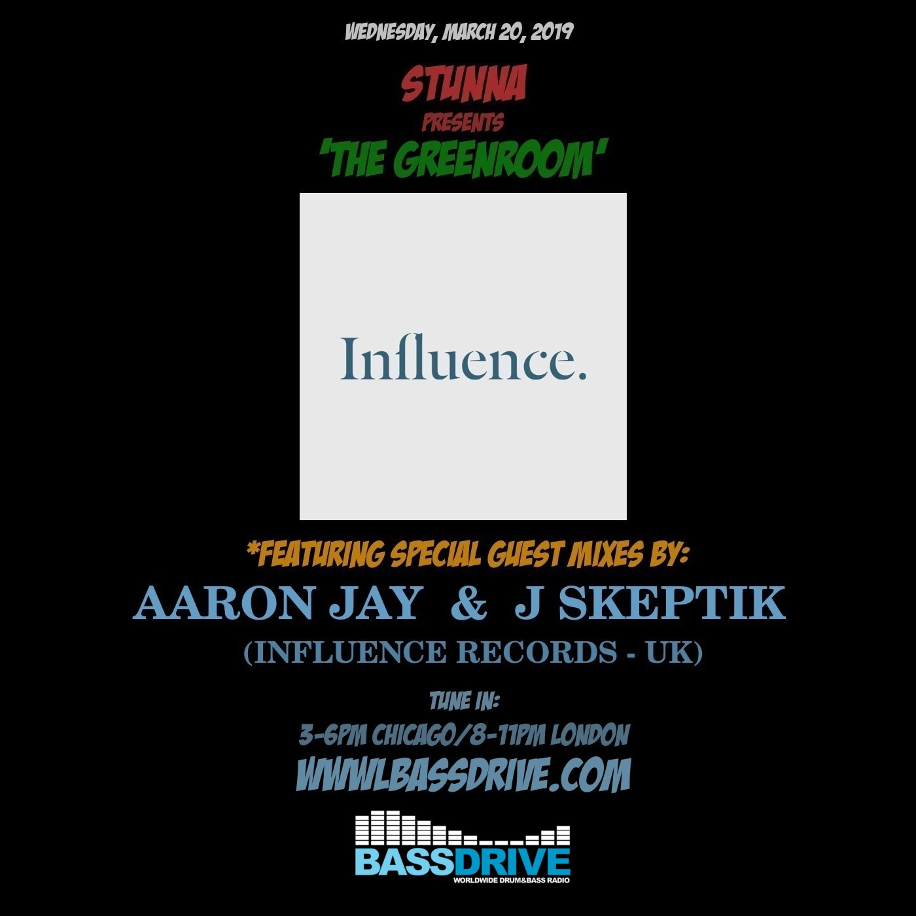 STUNNA Live in The Greenroom with AARON JAY + J SKEPTIK Guest Mixes March 20 2019 episode artwork
