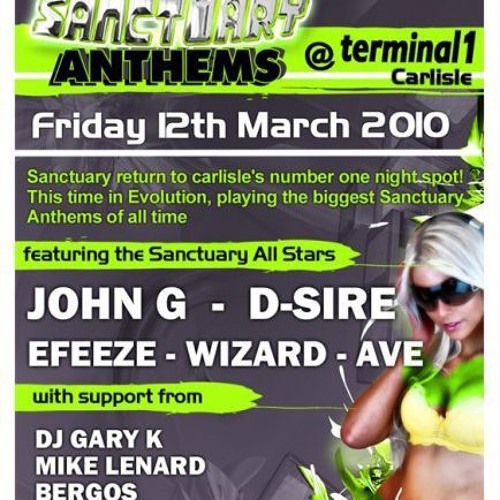 Sanctuary 'Anthems' at Terminal 1 - Carlisle (12-3-2010) - Gary K + MC's Cover, Av'e & Bergos