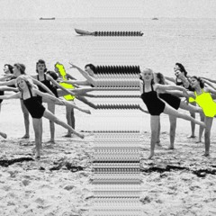 Strobe light beach party