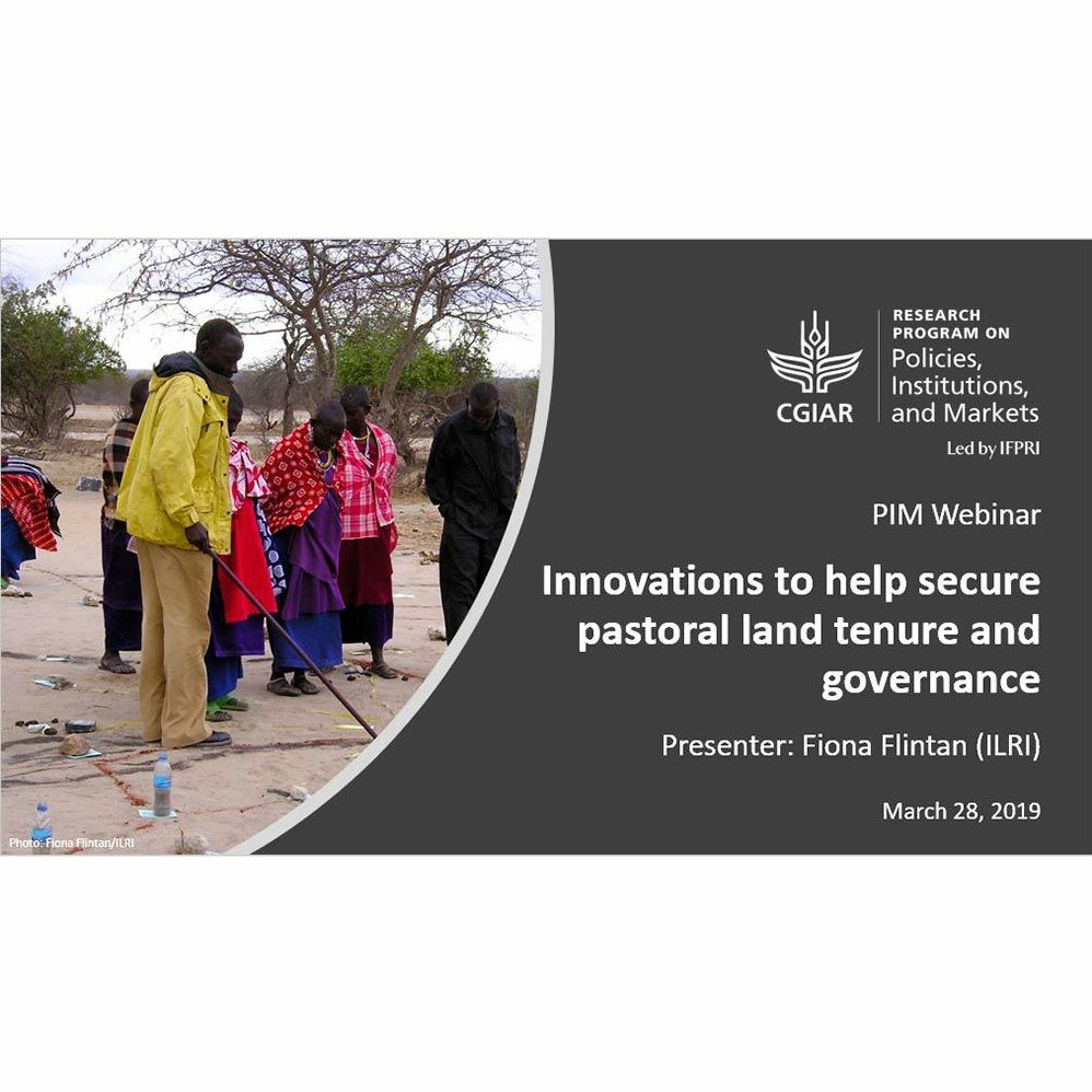 PIM Webinar Series: Innovations to help secure pastoral land tenure and governance - 3/28/2018 episode artwork