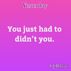 Yesterday (prod.) AndreOnBeat