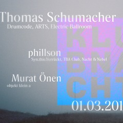 Opening Klubnacht w. Thomas Schumacher o1.o3.2o19