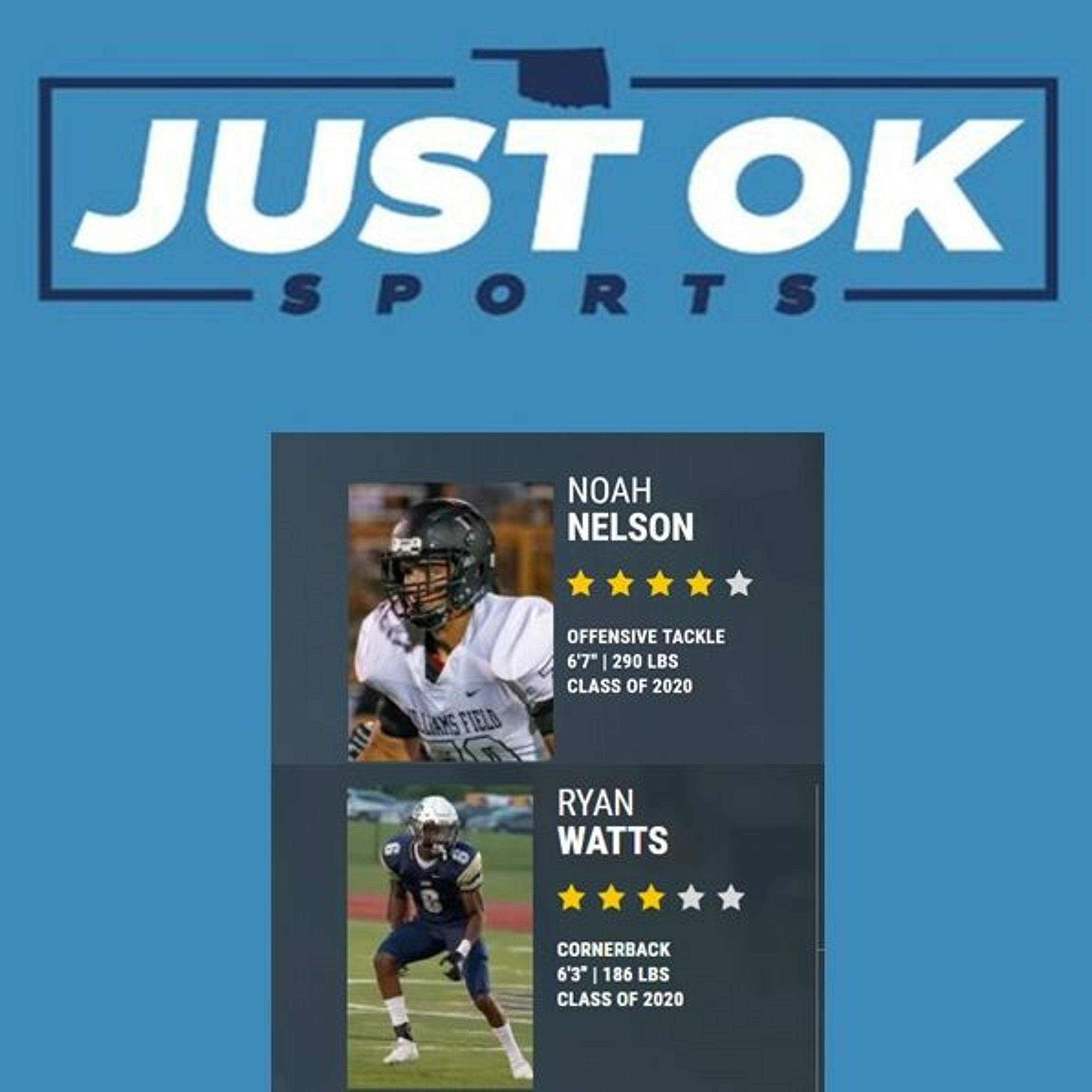 OU Recruiting Interviews with 4 Star CB Ryan Watts and OL Noah Nelson