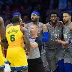 McGinnis- Eric Bledsoe Throws Ball At Embiid