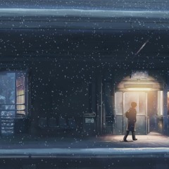 "scenery" - (bts) v but he's singing and taking pictures around you at a snowy train station