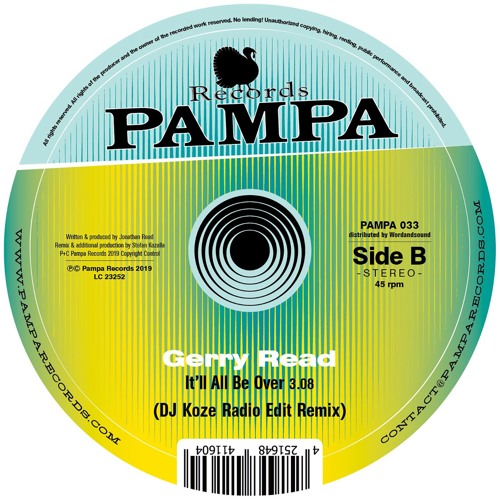 PAMPA033: Gerry Read - It'll all be over (DJ Koze Radio Edit Remix)