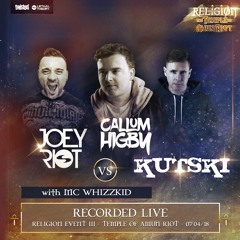 JOEY RIOT, CALLUM HIGBY & KUTSKI with MC WHIZZKID @ Religion III - Temple of Amun Riot