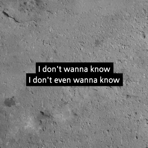 I don't wanna know (돈 돈 돈)