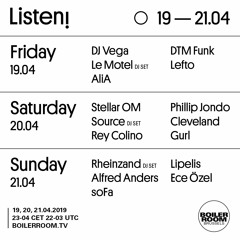 Alfred Anders | Listen! x Boiler Room