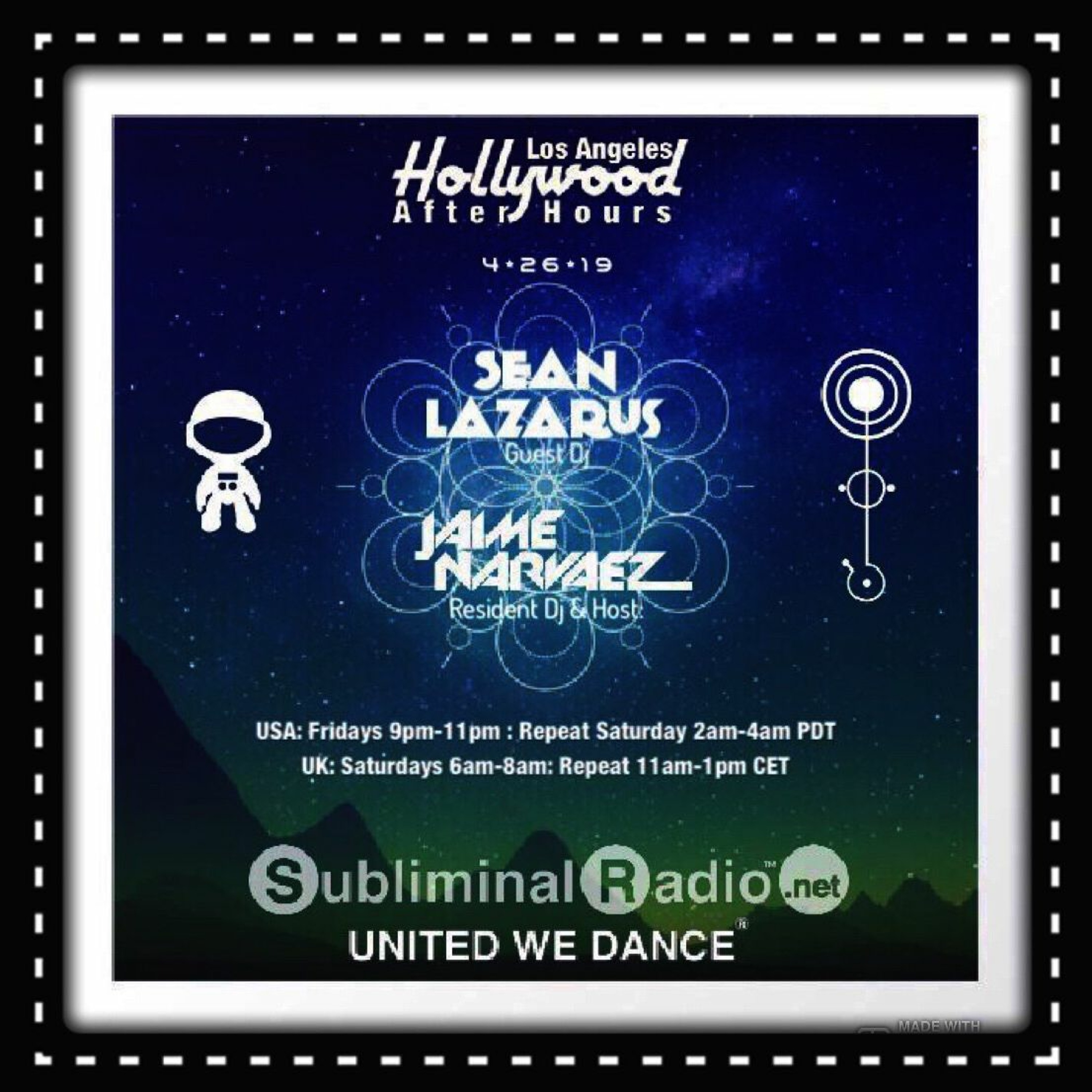 Sean Lazarus and Jaime Narvaez | HAH on Subliminal Radio | Show 0051 | 26 April 2019 episode artwork