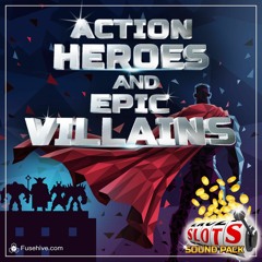 Action SuperHeroes & Epic Villains Casino Slots Music & Sound Effects Library - Royalty Free Assets