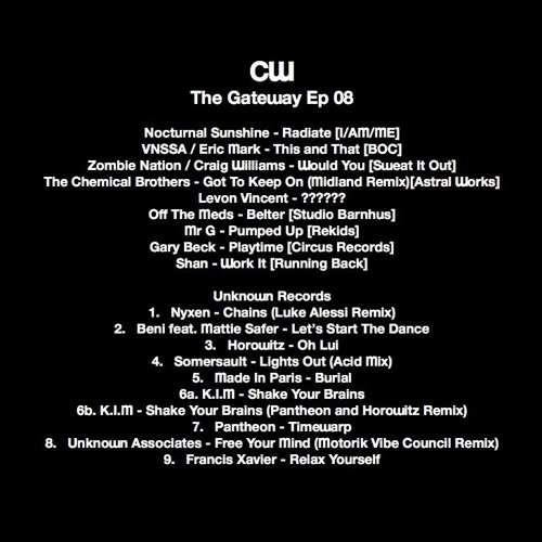 The Gateway With Craig Williams [Ep08] Guest Label Unknown Records