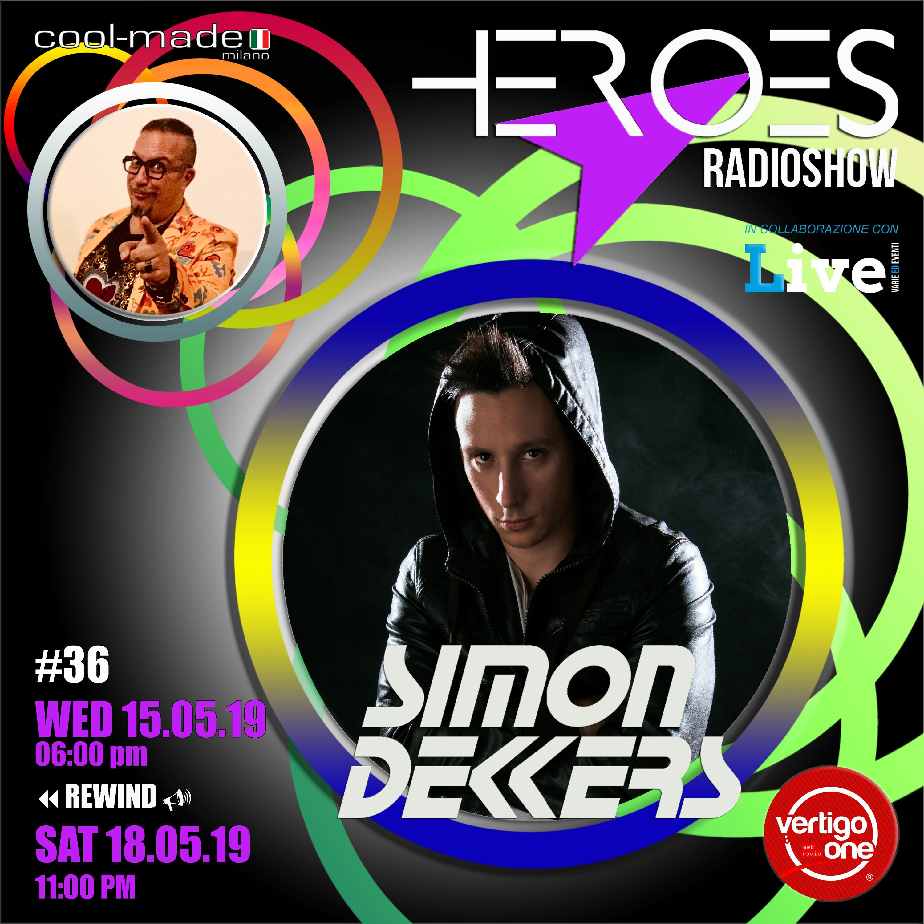 #36/2018-19> HEROES RadioShow - Special Guest SIMON DEKKERS episode artwork
