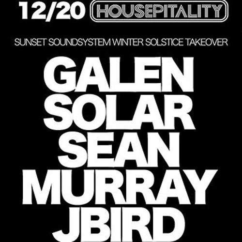 Sean Murray - Live @ the Sunset Sound System Takeover (In the Groove Lounge) - Housepitality SF 2017
