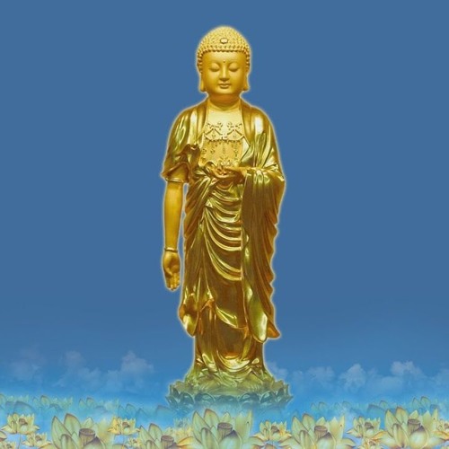 阿彌陀佛 阿彌陀佛坐姿-石金-7寸5