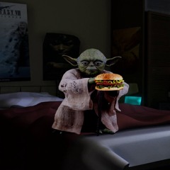 [ASMR] Yoda eats hamburger while my parents fight downstairs