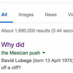 Why did the Mexican push Lou Bega off a cliff?