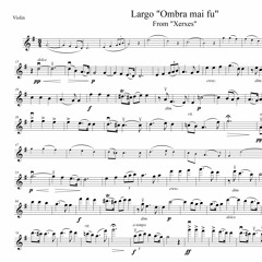 Georg Friedrich Händel, Largo From Xerxes (Synth & Piano Accomp.)