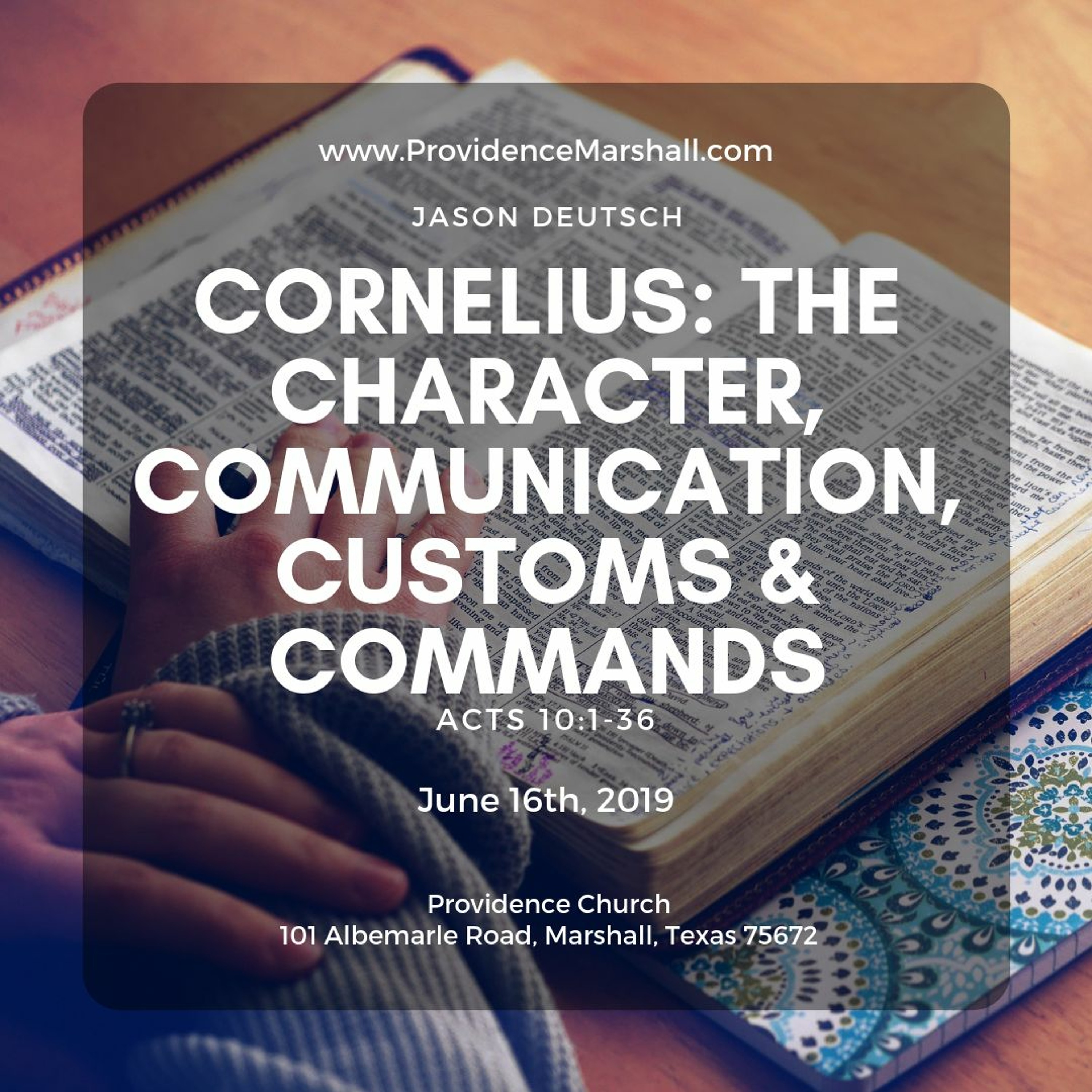 Acts 10:1-36 | Cornelius: The Character, Communications, Customs & Commands episode artwork