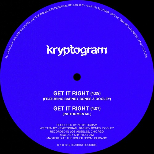 Get It Right [Kitsuné / Heartist Records]