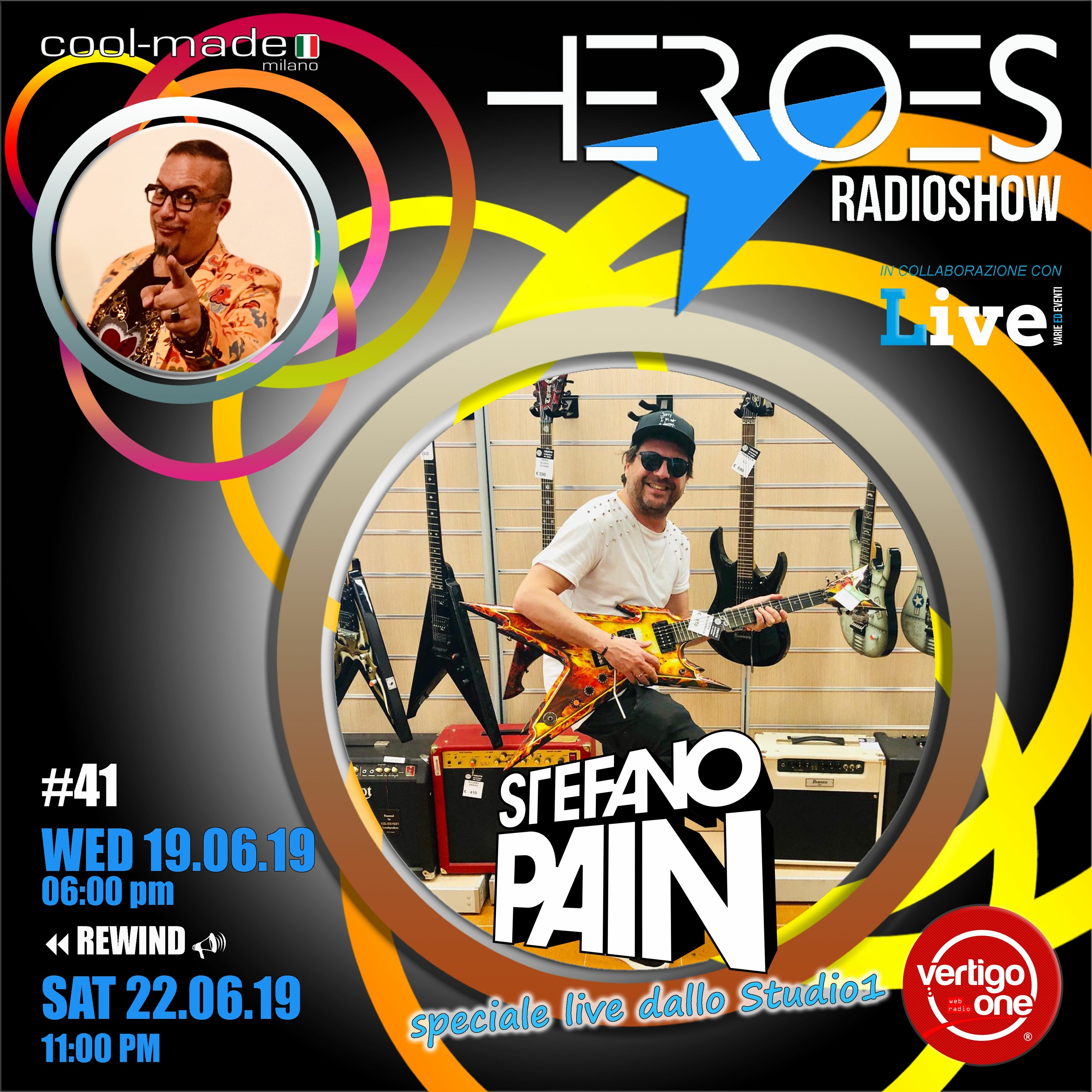 #41/2018-19> HEROES RadioShow LIVE - Special Guest STEFANO PAIN episode artwork