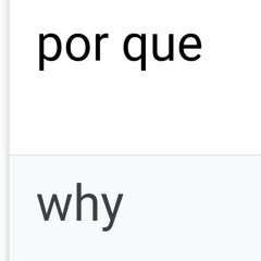 Spanish "¿Por Que?" Song: Abridged