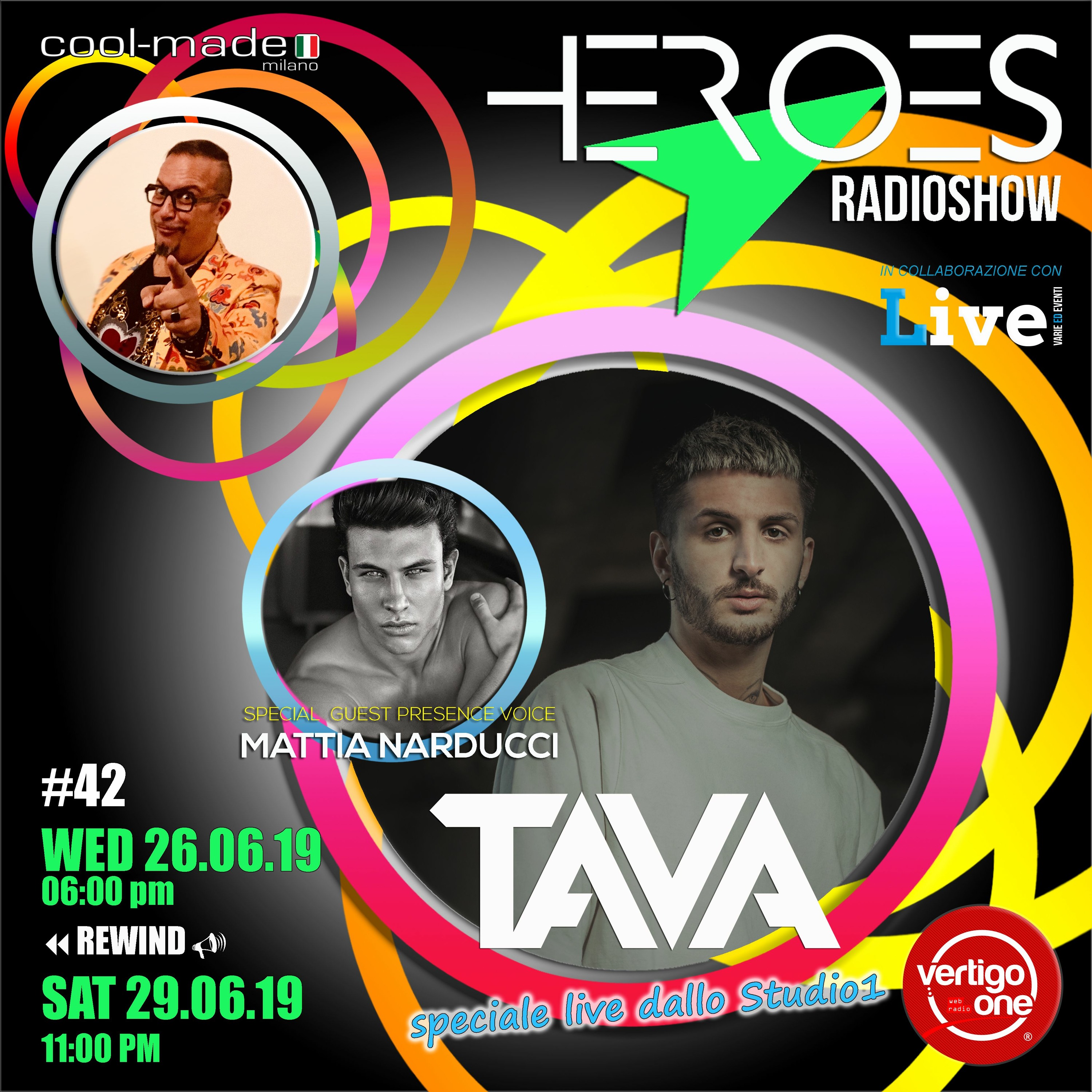 #42/2018-19> HEROES RadioShow LIVE - Special Guest TAVA dj - MATTIA NARCUCCI mc episode artwork