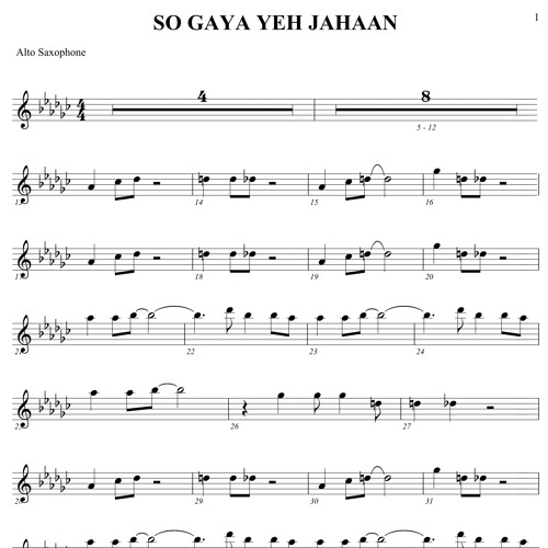 So Gaya Yeh Jahan Bollywood Saxophone Cover By Saxmajor On Soundcloud Hear The World S Sounds