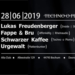 Schwarzer Kaffee - Techno O Plomo @ Alia Club / Bochum (28.06.2019)
